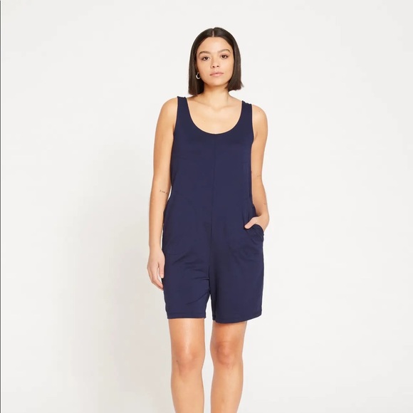 Universal Standard Navy jersey Leisure Romper Size S NWT - Picture 1 of 4